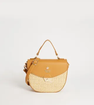 Color Block Top Handle Bag