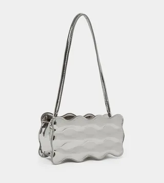 Quilted Shoulder Bag with Zip Closure
