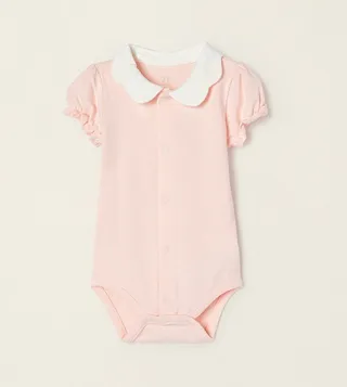 Solid Polo Neck Bodysuit