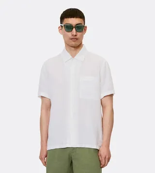 Regular Fit Linen Short Sleeves Shirt