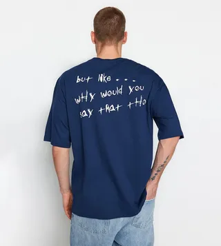 Printed-Back Oversized T-Shirt