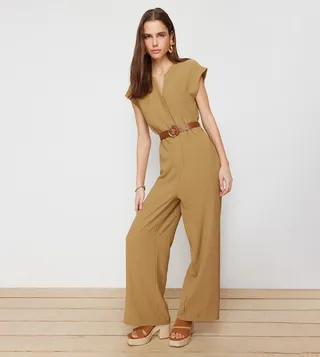 Belted Double Breasted Jumpsuit
