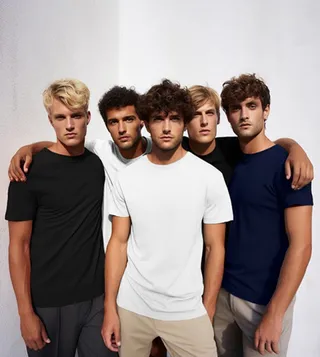 Pack of 5 Solid Short Sleeves T-Shirt