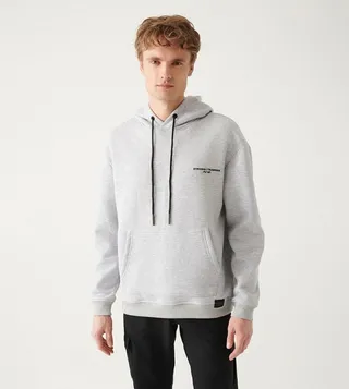 Printed Pocket Detail Hoodie