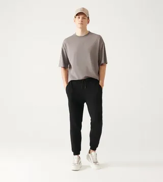 Solid Drawstring Waist Joggers