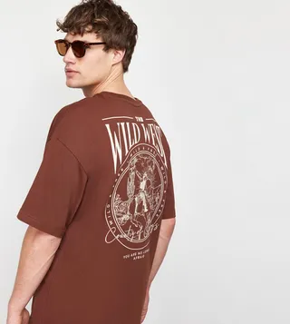 Back Printed Short Sleeves Oversized T-Shirt