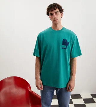 Printed Short Sleeves Oversized T-Shirt
