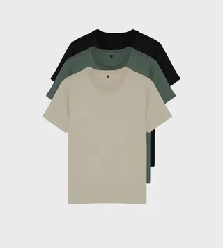 Pack of 3 Slim Fit Short Sleeve T-Shirt