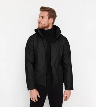 Regular Fit Removable Hooded Jacket