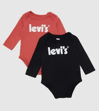 Pack of 2 Logo Printed Bodysuits