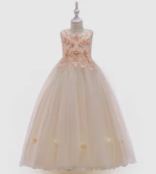 Floral Detail Sleeveless Party Dress