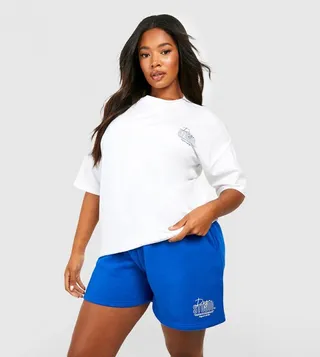 Design Studio Embroidered T-Shirt and Joggers Short Set