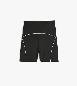 Contrast Trim Biker Shorts