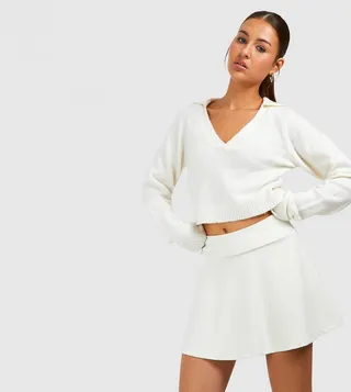 Active Fabric Tennis Skirt with Built In Shorts