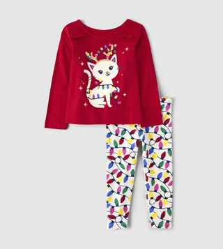 Girl's Printed Long Sleeves Clothing Set