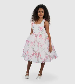 Tender Floral Printed Party Dress