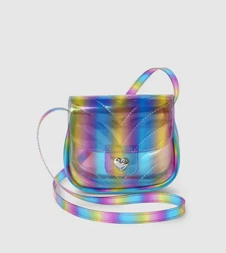 Girl's Rainbow Ombre Quilted Crossbody Bag