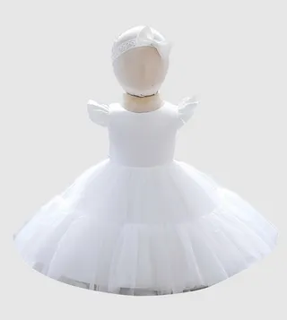 Bow Front Ruffled Mesh Dress