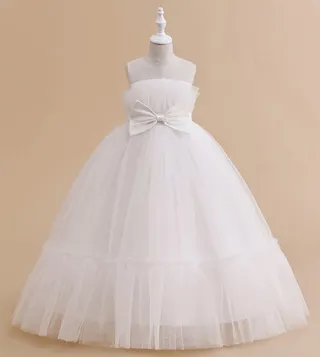 Bow-Detail Tulle Party Gown