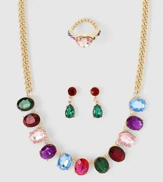3-Piece Girls Faux Stone Jewellery Set