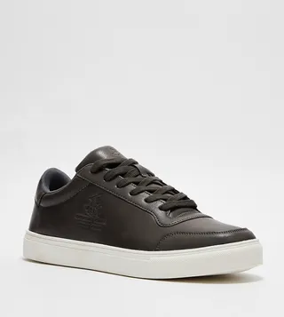 Logo Embossed Lace-Up Sneakers