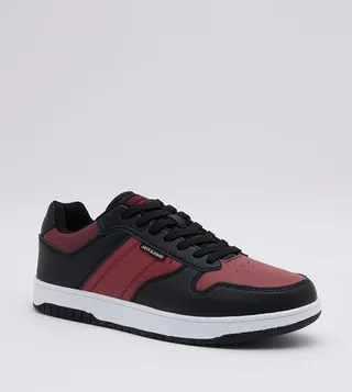 Color Block Lace-Up Sneakers
