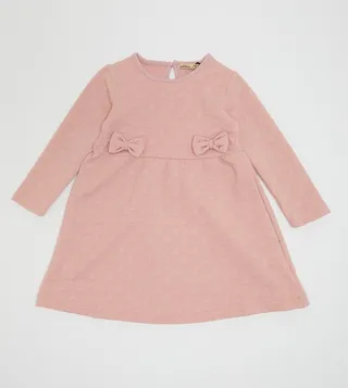 Bow Detailed Knitted A-Line Dress