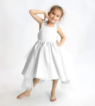 Flared Sleeveless Long Tail Dress