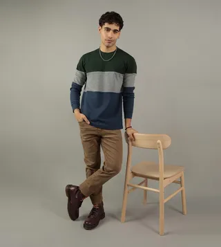 Color Block Long Sleeves Thermal T-Shirt