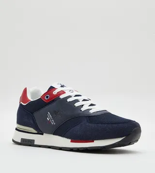 Color Block Lace-Up Sneakers