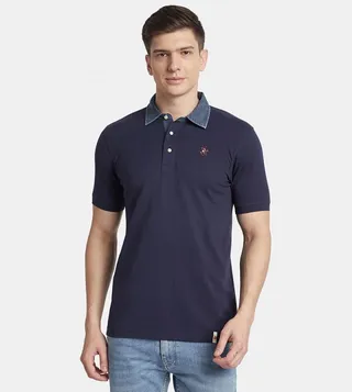 Logo Embroidered Short Sleeves Polo T-Shirt