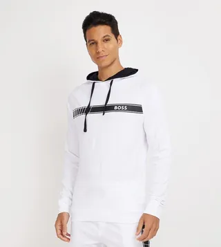 Logo Printed Hooded Jacket