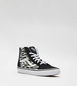 Printed Lace-Up Hight-Top Sneakers