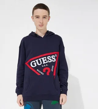 Logo Embroidered Hooded Sweatshirt