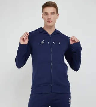 Aero Men's Logo Embroidered Hoodie