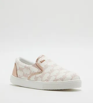 ASHELYNNE Logo Printed Slip-On Shoes