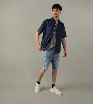 Printed Button-Up Casual Shirt