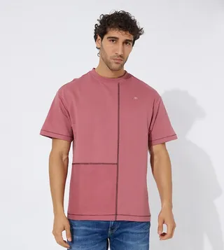 Aero Guys Solid Boxy Fit Casual T-Shirt