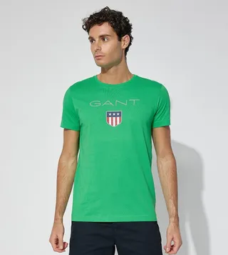 Shield Printed Crew Neck T-Shirt