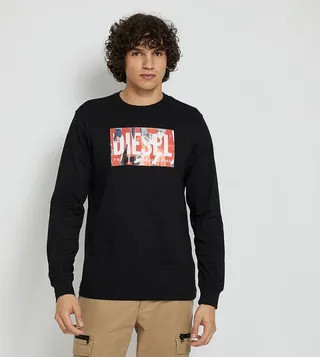 Logo Printed Long Sleeves T-Shirt