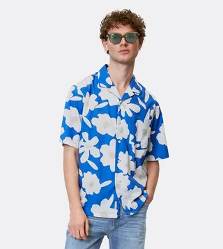 Floral Print Short Sleeves Shirt