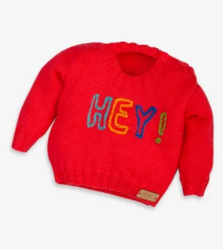 Sweater With Cap And Booties - Red