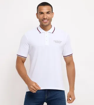 Logo Printed Short Sleeves Polo T-Shirt