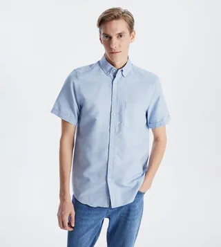 Solid Short Sleeves Shirt