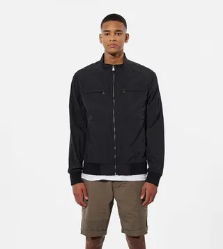 Mock-Neck Lightweight Windbreaker Jacket