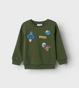 Applique Crew Neck Sweatshirt