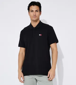 Logo Badge Detail Polo T-Shirt