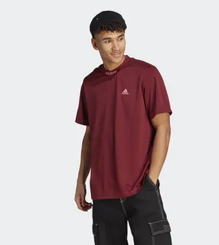 Logo Printed Crew Neck Mesh Active T-Shirt