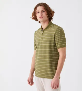 Striped Short Sleeves Polo T-Shirt