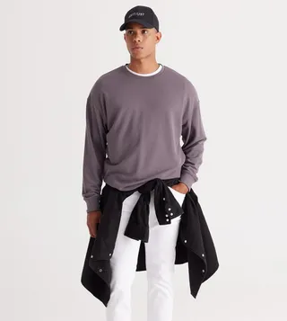Solid Crew Neck Sweatshirt